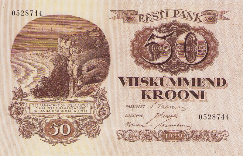 Ausland
Estland 50 Krooni 1929. WPM 65 I