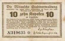 Ausland
Lettland 1, 2, 5, 10 Kopeken 20.10.1915. Regionalausgabe der Stadtverwaltung Mitau/Jelgova 4 Stück. II-III