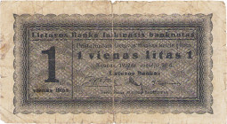Ausland
Litauen 1 Litas 10.9.1922. 2 Litu 16.11.1922 WPM 5, 14 2 Stück. IV-III