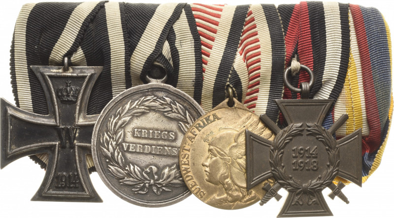 Ordensspangen
Spange mit 5 Auszeichnungen Preußen - Eisernes Kreuz 2. Klasse 19...