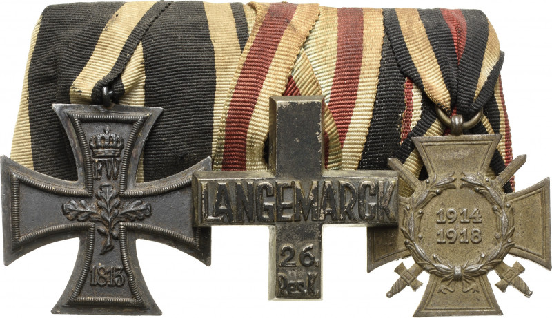 Ordensspangen
Spange mit 3 Auszeichnungen Preußen - Eisernes Kreuz 1914, 2. Kla...