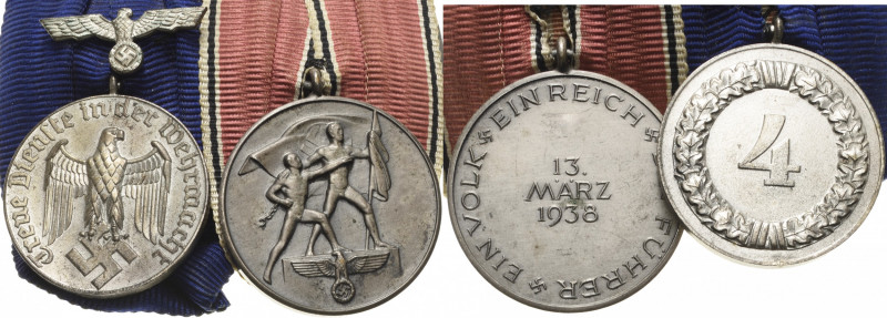 Ordensspangen
Spange mit 2 Auszeichnungen Drittes Reich - Dienstauszeichnung 4....