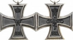 Orden deutscher Länder Preußen
Eisernes Kreuz 1870, 2. Klasse Verliehen 1870-1873. Eisen geschwärzt und Silber. 47,8 x 43 mm, 17,1 g Nimmergut 2535 O...