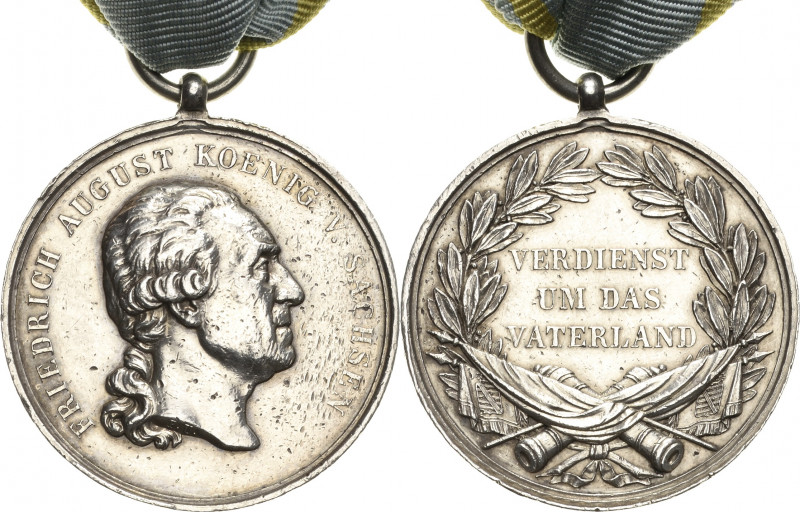 Orden deutscher Länder Sachsen
Silberne Medaille des Militär St. Heinrichs-Orde...
