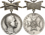 Orden deutscher Länder Sächsische Herzogtümer ab 1826
Silberne Verdienstmedaille mit Schwerterspange "1915" Verliehen 1915. Porträt Carl Eduard Herzo...