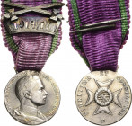 Orden deutscher Länder Sächsische Herzogtümer ab 1826
Miniatur der Silbernen Verdienstmedaille mit Schwerterspange "1917" Porträt Carl Eduard Herzog ...