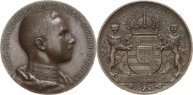 Orden deutscher Länder Sachsen-Coburg und Gotha
Probeabschlag in Kupfer der Herzog - Carl - Eduard - Medaille Verliehen 1905/1911. Porträt Carl Eduar...