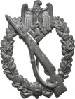 Orden des Dritten Reiches
Infanterie-Sturmabzeichen Verliehen 1939-1945. In Silber, Kriegsmetall versilbert, Hohlprägung. Ohne Hersteller. 46,6 x 62 ...