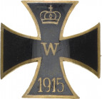 Orden des Dritten Reiches
Steckabzeichen für Kriegsteilnahme Verliehen 1915. In Form des Eisernen Kreuzes, emailliert. Buntmetall, 24,5 x 24,5 mm, 4,...