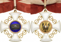 Ausländische Orden und Ehrenzeichen Italien
Verdienstorden der Krone Italiens, Kommandeurskreuz Verliehen 1868/1943. 1. Klasse. Beiderseitig emaillie...