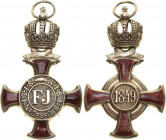 Ausländische Orden und Ehrenzeichen Österreich
Silbernes Verdienstkreuz des Franz - Joseph - Ordens mit Krone Gestiftet 2.12.1849. (1914/1918) Beider...