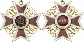Ausländische Orden und Ehrenzeichen Rumänien
Orden der Krone von Rumänien, Kommandeurskreuz Gestiftet 14.3.1881. 1. Modell (1881 - 1947). Mehrteilig,...
