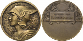 Art Deco
 Bronzemedaille o.J. (F. Fraisse) Prämienmedaille des Le petit journal. Brustbild der Marianne mit Flügelhelm nach links / Zweizeilige Kartu...