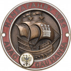 Auto- und Motorradmedaillen und -plaketten
 Einseitige teilemaillierte Bronzeplakette 1954 (C. Poellath) Hansafahrt ADAC Gau Hansa. Kogge mit Wappen ...
