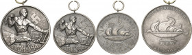 Drittes Reich
 Versilberte Bronzemedaille 1935 (unsigniert) Winterhilfswerk-Opferschießen. Mann mit gesprengter Kette und Hammer, davor Adler / Brenn...
