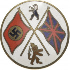 Drittes Reich
 Emailliertes Bronzeabzeichen o.J. Mitgliedsabzeichen des Rings für deutsch-britische Freundschaft. 26,50 mm. Rv. Hersteller: Osang-Dre...