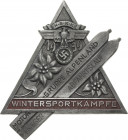 Drittes Reich
 Einseitige Zinkplakette 1939 (Klotz u. Kienast, München) Wintersportkämpfe N.S.K.K. - 2. Sieger Abfahrtslauf Motor-Gruppe Alpenland. S...