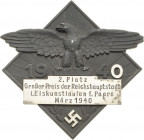 Drittes Reich
 Einseitige Zinkplakette 1940 (unsigniert) Zur Erinnerung an den Großen Preis der Reichshauptstadt im Eiskunstlaufen für Paare. Reichsa...