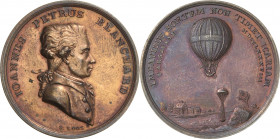Slg. Joos - Medaillen, Plaketten, Abzeichen der Luftfahrt 1783-1945
 Bronzemedaille 1788 (F. Loos) Auf J. P. Blanchards Ballonflug über Warschau. Bru...