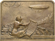 Slg. Joos - Medaillen, Plaketten, Abzeichen der Luftfahrt 1783-1945
 Einseitige Bronzeplakette o.J. (D. Weygers) Auf das erste Luftschiff in Belgien ...