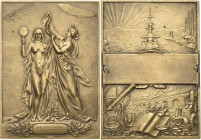 Slg. Joos - Medaillen, Plaketten, Abzeichen der Luftfahrt 1783-1945
 Bronzeplakette o.J. (H. Allouard) La Science dévoile la Vérité. Göttin enthüllt ...