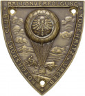 Slg. Joos - Medaillen, Plaketten, Abzeichen der Luftfahrt 1783-1945
 Einseitige Bronzeplakette o.J. (1928) (C. Poellath) Ballonverfolgung Nünchritz d...