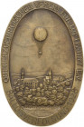 Slg. Joos - Medaillen, Plaketten, Abzeichen der Luftfahrt 1783-1945
 Einseitige Bronzeplakette o.J. (graviert 1928) (unsigniert) Ballonverfolgung 192...