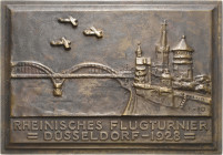 Slg. Joos - Medaillen, Plaketten, Abzeichen der Luftfahrt 1783-1945
 Einseitige Bronzegussplakette 1928 (E.v.d.D.) Rheinisches Flugturnier Düsseldorf...