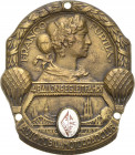 Slg. Joos - Medaillen, Plaketten, Abzeichen der Luftfahrt 1783-1945
 Einseitige Bronzeplakette o.J. (1929) (E. F. Wiedmann) 4. Ballonbegleitfahrt Fra...