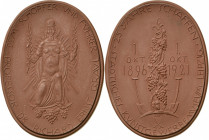 Porzellanmedaillen - Medaillen der Meißner Porzellanmanufaktur
Leipzig Braune Porzellanmedaille 1921 (E. Börner) 5 Jahre Städtisches Kunstgewerbemuse...
