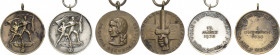 Drittes Reich
Lot-3 Stück Interessantes Lot von Medaillen aus der Zeit des 2. Weltkrieges. Darunter Propagandamedaillen des 3. Reichs 1938 in Bronze ...