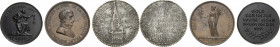 Napoleon, Befreiungskriege und ihre Jubiläen
Lot-3 Stück Lot von Medaillen auf Napoleon und die Teuerung. Bronzemedaille 1801. Frieden von Luneville....