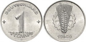 Kleinmünzen
 1 Pfennig 1949 E Jaeger 1501 Selten in dieser Erhaltung. Stempelglanz