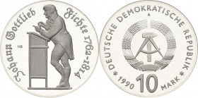 Gedenkmünzen
 10 Mark 1990. Fichte. Lose in Kapsel Jaeger 1636 Polierte Platte