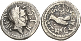 Römische Republik
Marcus Antonius und Octavian 41 v. Chr Quinar, Heeresmünzstätte Gallien Kopf der Concordia mit Diadem und Schleier, III VIR RPC / H...