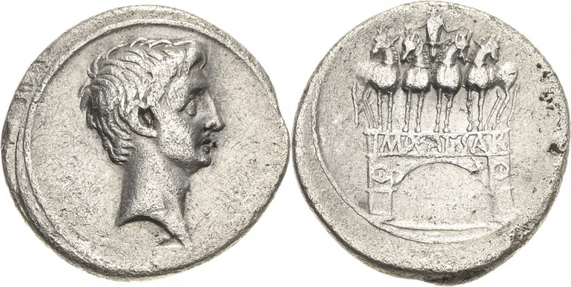 Kaiserzeit
Augustus 27 v. Chr.-14 n. Chr Denar 29 v. Chr., Rom Kopf nach rechts...