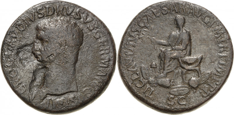 Kaiserzeit
Tiberius 14-37 für Drusus Maior *38 v. Chr.-9 n. Chr Sesterz 42/43, ...