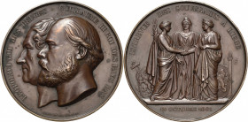 Belgien-Königreich
Leopold I. 1830-1865 Bronzemedaille 1861 (L. Wiener/Chr. Wiener) Unabhängigkeitsvertrag von Lüttich. Köpfe von Leopold I. von Belg...
