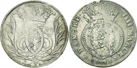 Dänemark
Christian V. 1670-1699 Krone (4 Mark) 1693, CW-Glückstadt Jahreszahl unterhalb des Wappens Hede 125 b Davenport 3680 Prachtexemplar. Äußerst...
