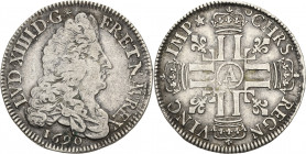 Frankreich
Ludwig XIV. 1643-1715 1/2 Écu aux 8 L 1er type 1690, A-Paris Gadoury 184 Droulers 538 Duplessy 1515 A Sehr schön