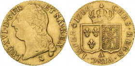 Frankreich
Ludwig XVI. 1774-1793 Louis d'or au buste nu 1786, A-Paris Lichtenrader Prägung Gadoury 361 Duplessy 1707 Friedberg 475 GOLD. 7.62 g. Fast...