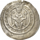 Magdeburg, Erzbistum
Ludolf von Köppenstedt 1192-1205 oder Albrecht von Käfernburg 1205-1232 Brakteat. Von vorn thronender Erzbischof auf einem Bogen...