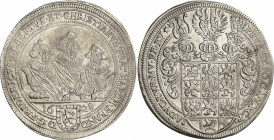 Brandenburg-Ansbach
Friedrich, Albert und Christian 1625-1634 Taler 1628, Nürnberg Jahreszahl aus 1627 geschnitten Slg. Wilmersdörffer - Davenport 62...