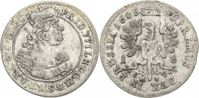 Brandenburg-Preußen
Friedrich Wilhelm, der große Kurfürst 1640-1688 18 Gröscher 1685, HS-Königsberg v. Schrötter 1718 Neumann 11.118 Sehr schön+...