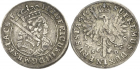 Brandenburg-Preußen
Friedrich III. 1688-1701 18 Gröscher 1699, SD-Königsberg v. Schrötter 752 e Neumann 12.28 Sehr schön