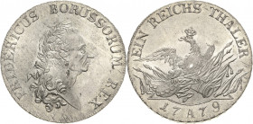 Brandenburg-Preußen
Friedrich II., der Große 1740-1786 Taler 1779, A-Berlin Olding 70 Kluge 122.5 v. Schrötter 465 Davenport 2590 Prachtexemplar. Min...