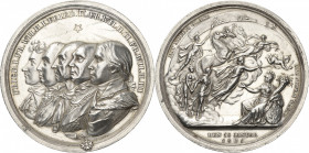 Brandenburg-Preußen
Friedrich Wilhelm III. 1797-1840 Silbermedaille 1801 (Loos) 100-Jahrfeier des Königreiches Preußen. Brustbilder der fünf Könige n...