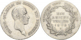 Brandenburg-Preußen
Friedrich Wilhelm III. 1797-1840 Taler 1813, B-Glatz Olding 118 AKS 11 Jaeger 33 Kahnt 362 Davenport 756 Sehr schön