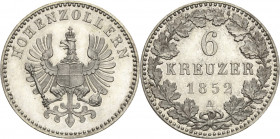 Brandenburg-Preußen
Friedrich Wilhelm IV. 1840-1861 6 Kreuzer 1852, A-Berlin Für Hohenzollern Olding 352 AKS 22 Jaeger 21 Prachtexemplar vom Erstabsc...