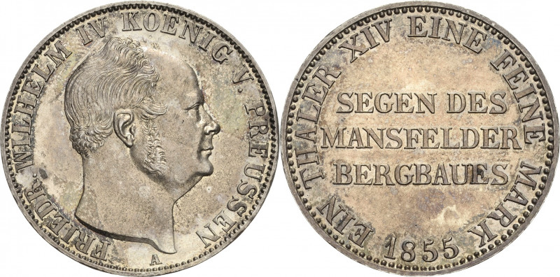 Brandenburg-Preußen
Friedrich Wilhelm IV. 1840-1861 Taler 1855, A-Berlin Ausbeu...